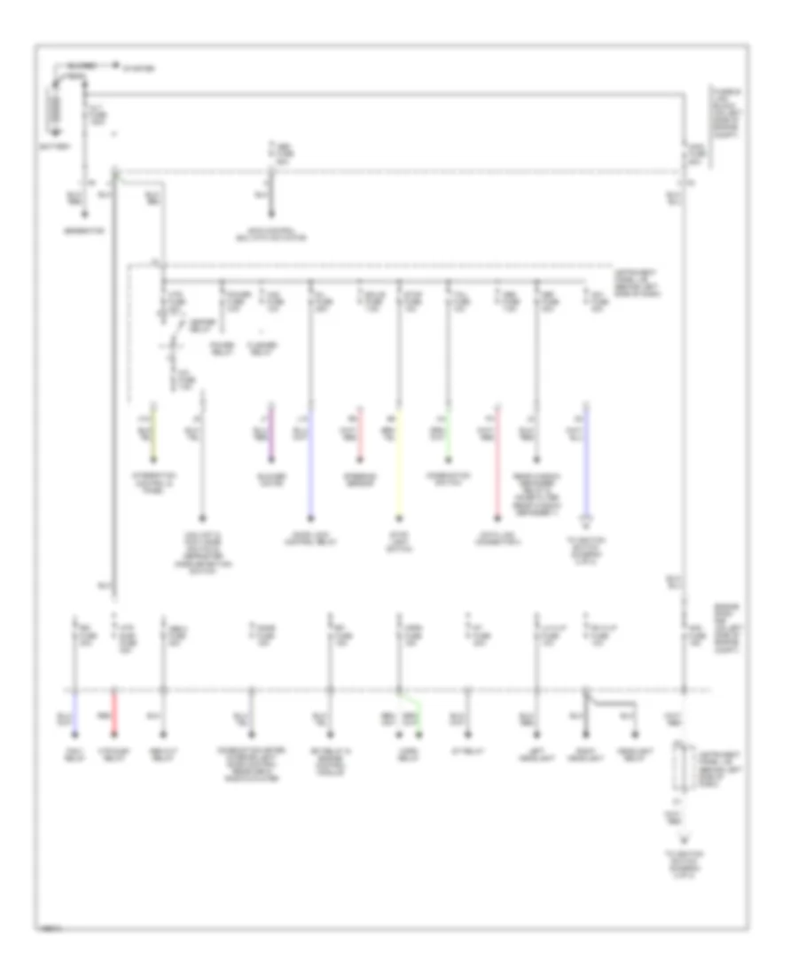 Power Distribution Wiring Diagram 1 of 2 for Scion xB 2004