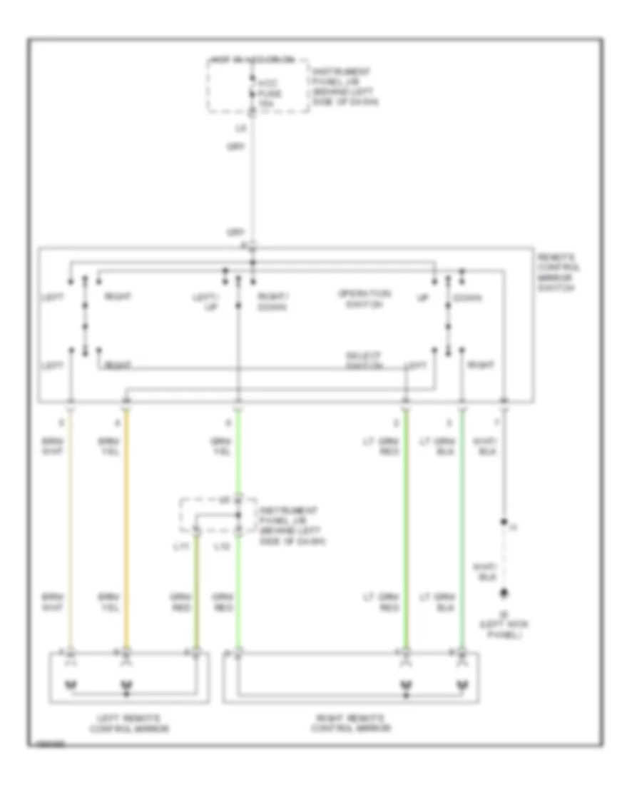 Power Mirrors Wiring Diagram for Scion xB 2004