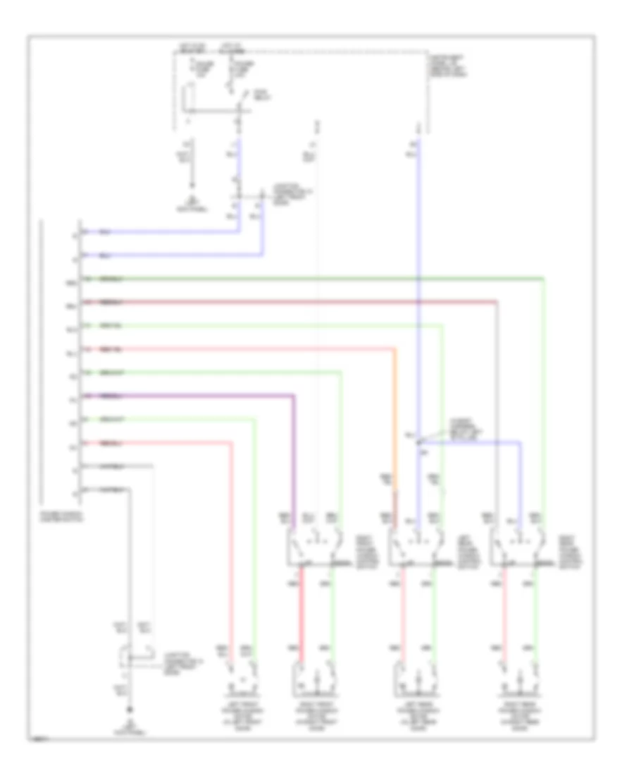 Power Windows Wiring Diagram for Scion xB 2004