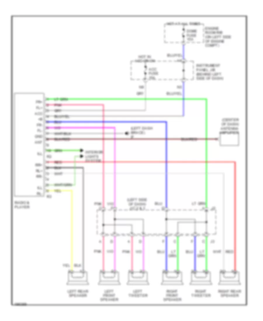 Radio Wiring Diagram for Scion xB 2004