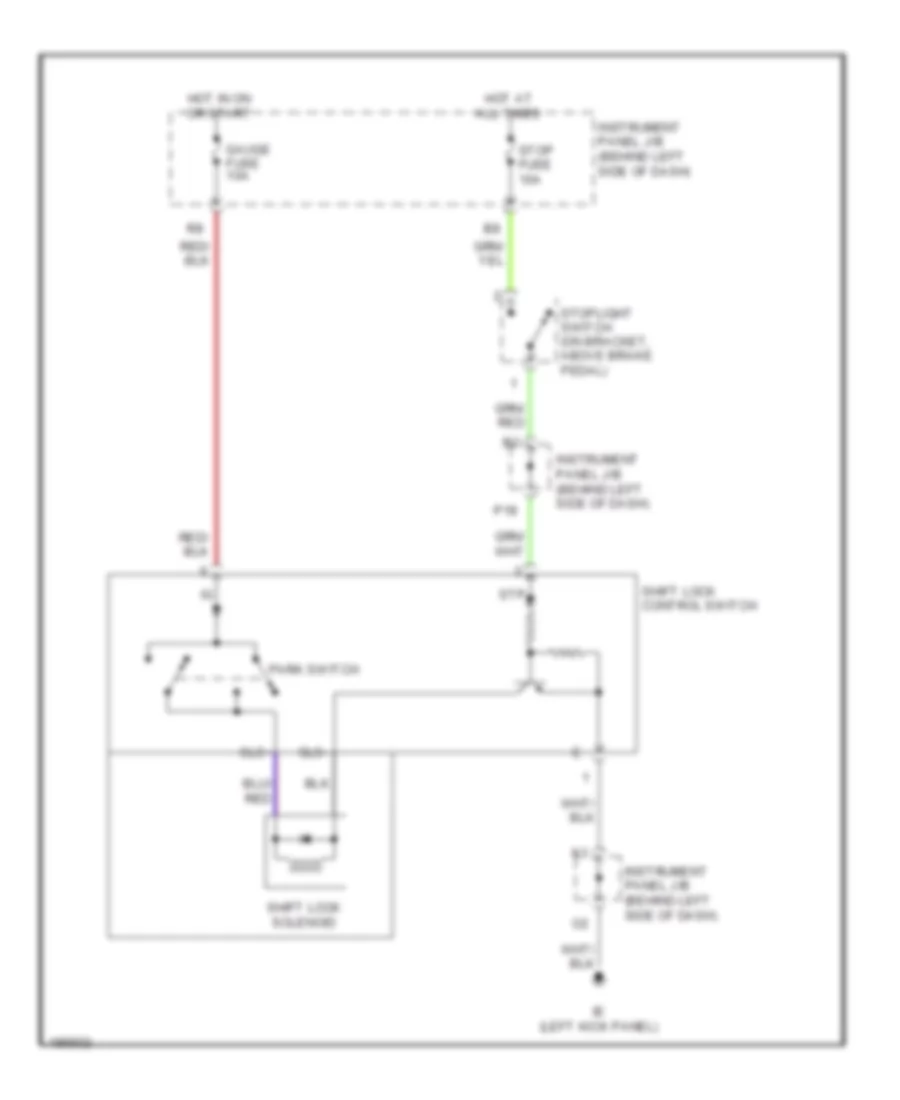 Shift Interlock Wiring Diagram for Scion xB 2004