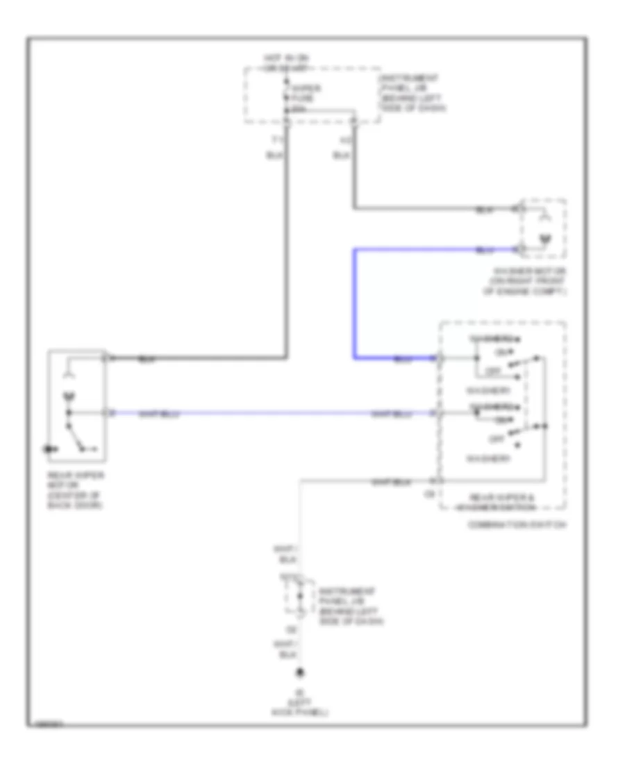 Rear Wiper Washer Wiring Diagram for Scion xB 2004