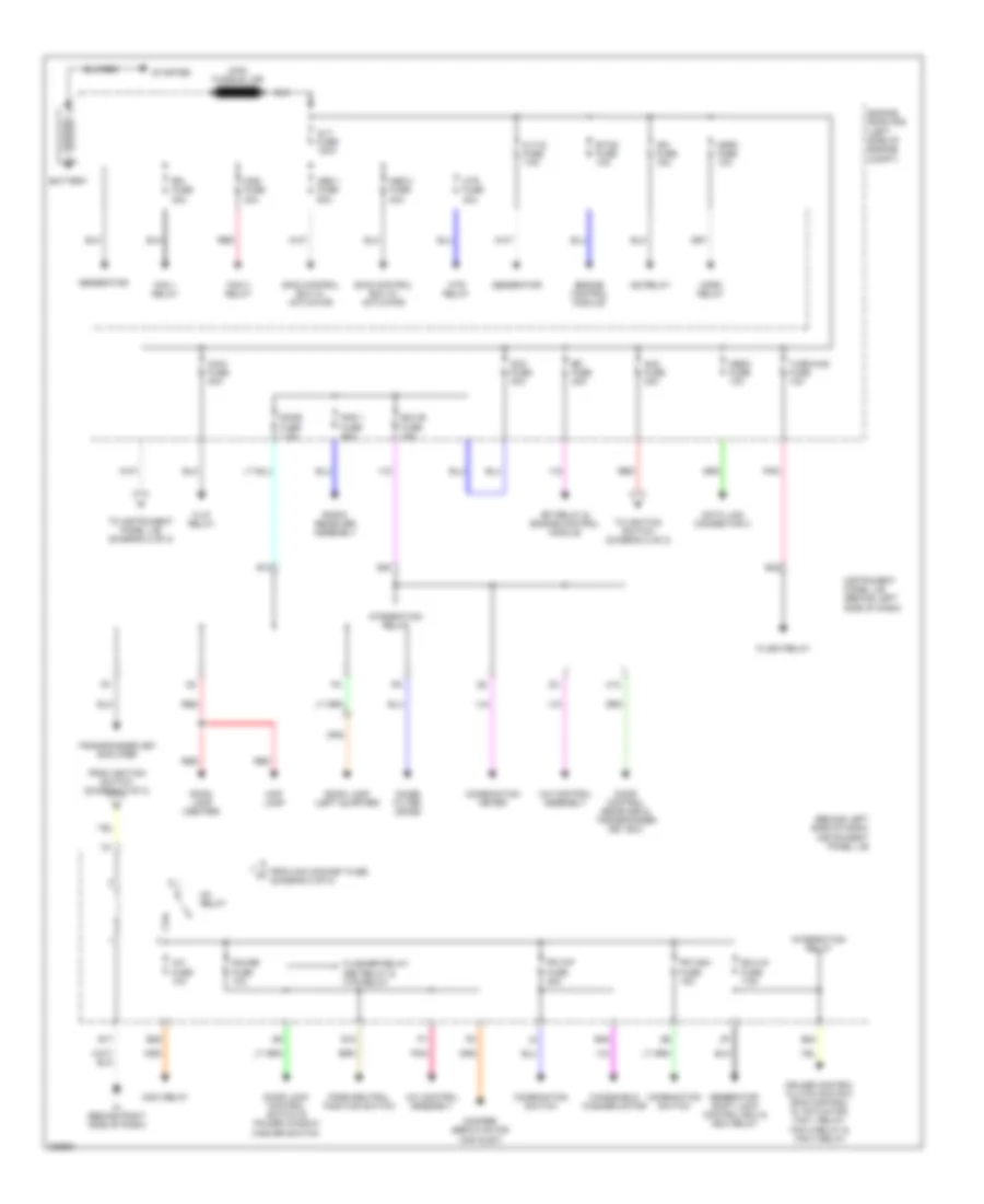 Power Distribution Wiring Diagram 1 of 2 for Scion tC 2006