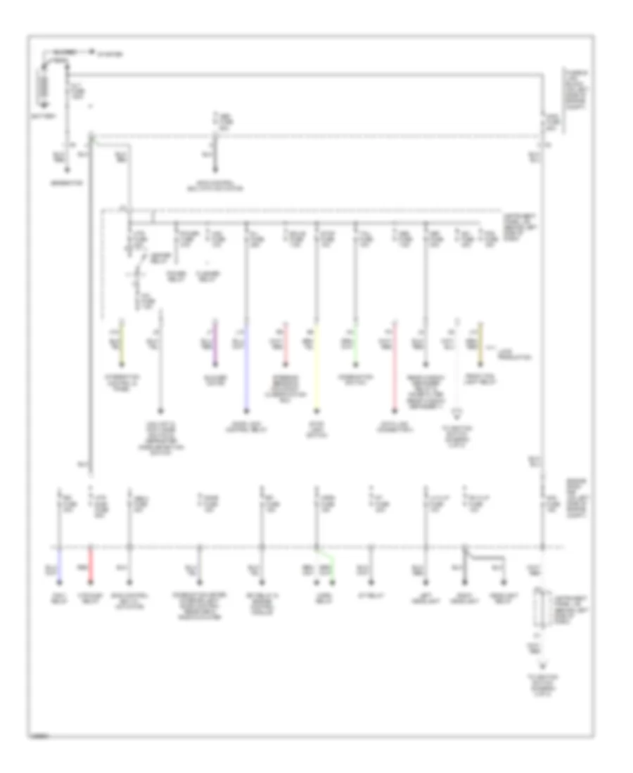 Power Distribution Wiring Diagram 1 of 2 for Scion xB 2006
