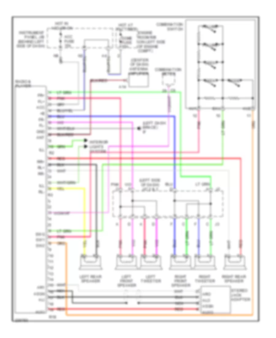 Radio Wiring Diagram for Scion xB 2006