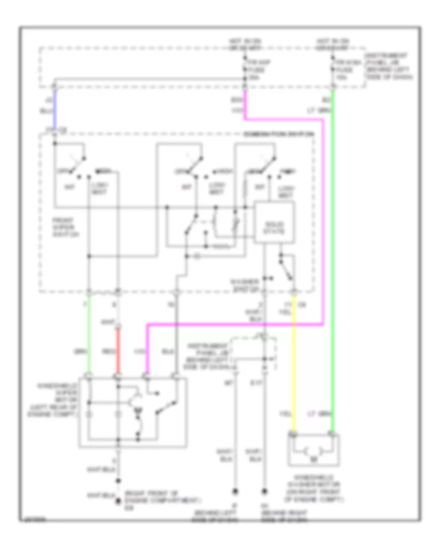 Wiper Washer Wiring Diagram for Scion tC Spec 2007