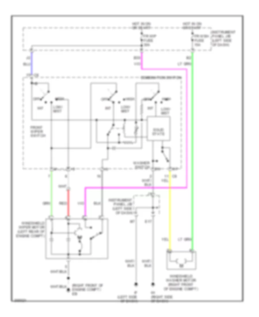 Wiper Washer Wiring Diagram for Scion tC 2009