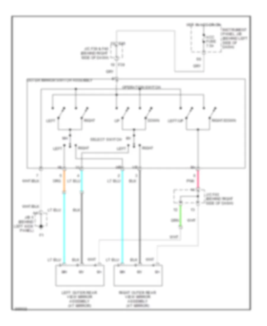 Power Mirrors Wiring Diagram for Scion xD 2009