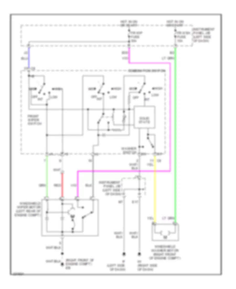 Wiper Washer Wiring Diagram for Scion tC 2010