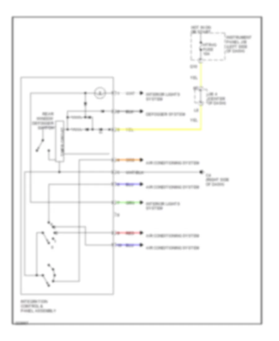 Integration Control and Panel Wiring Diagram for Scion xB 2010