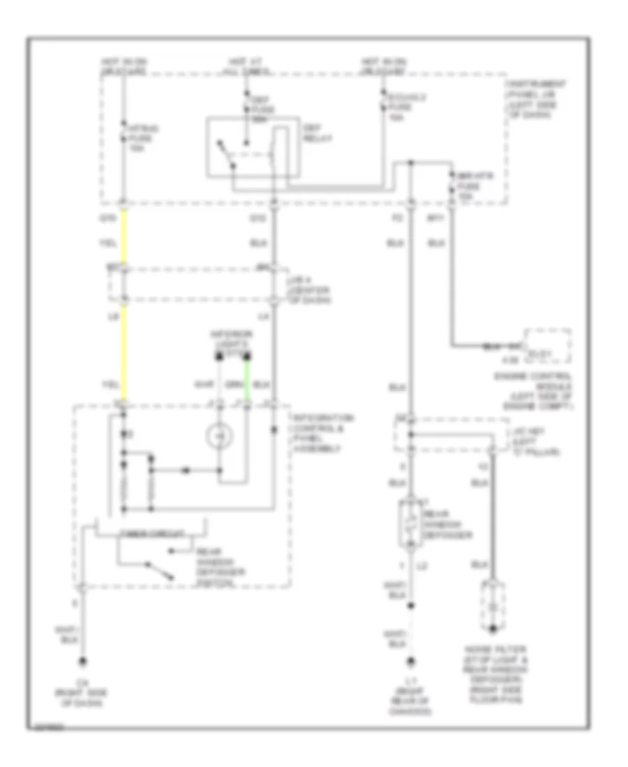 Defoggers Wiring Diagram for Scion xB 2010