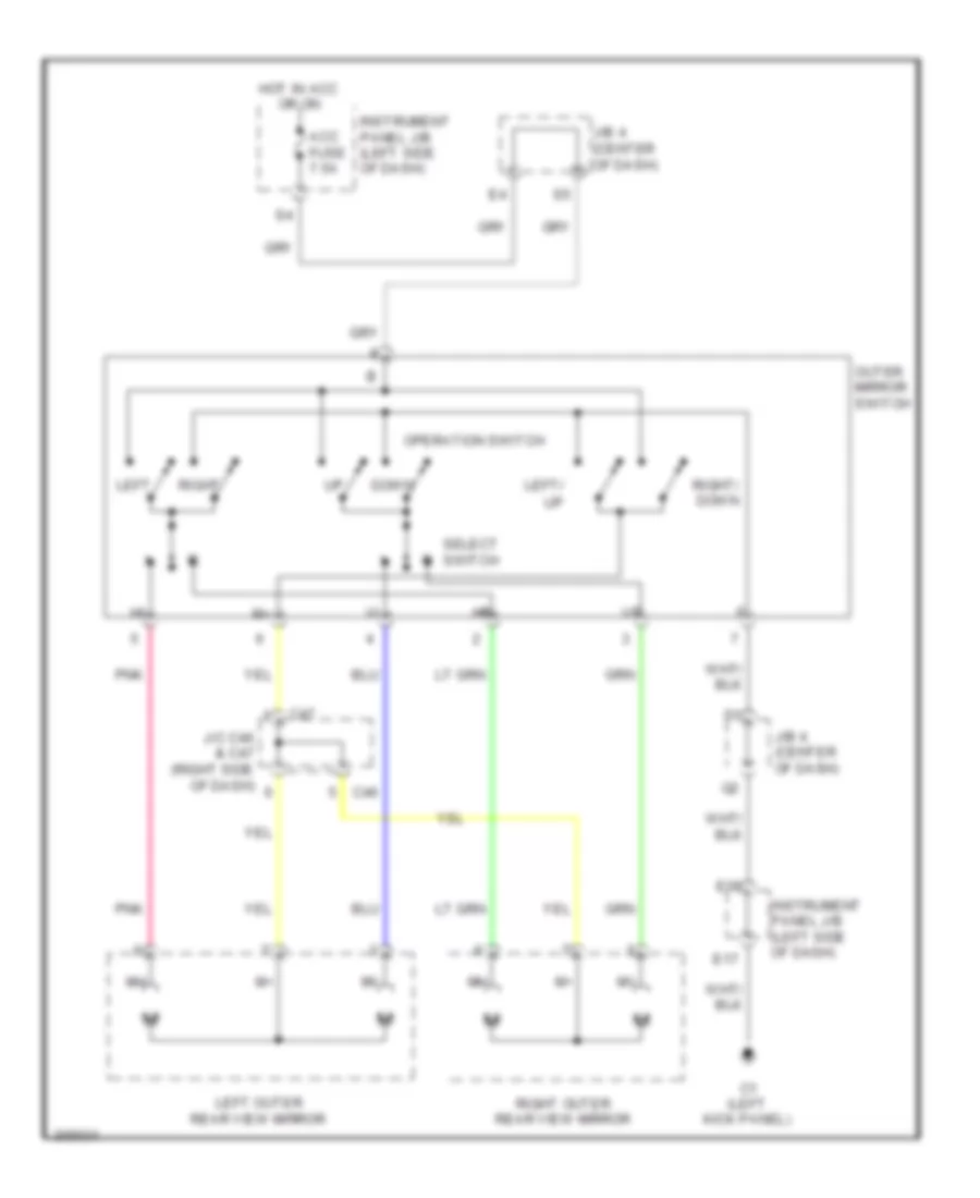 Power Mirrors Wiring Diagram for Scion xB 2010