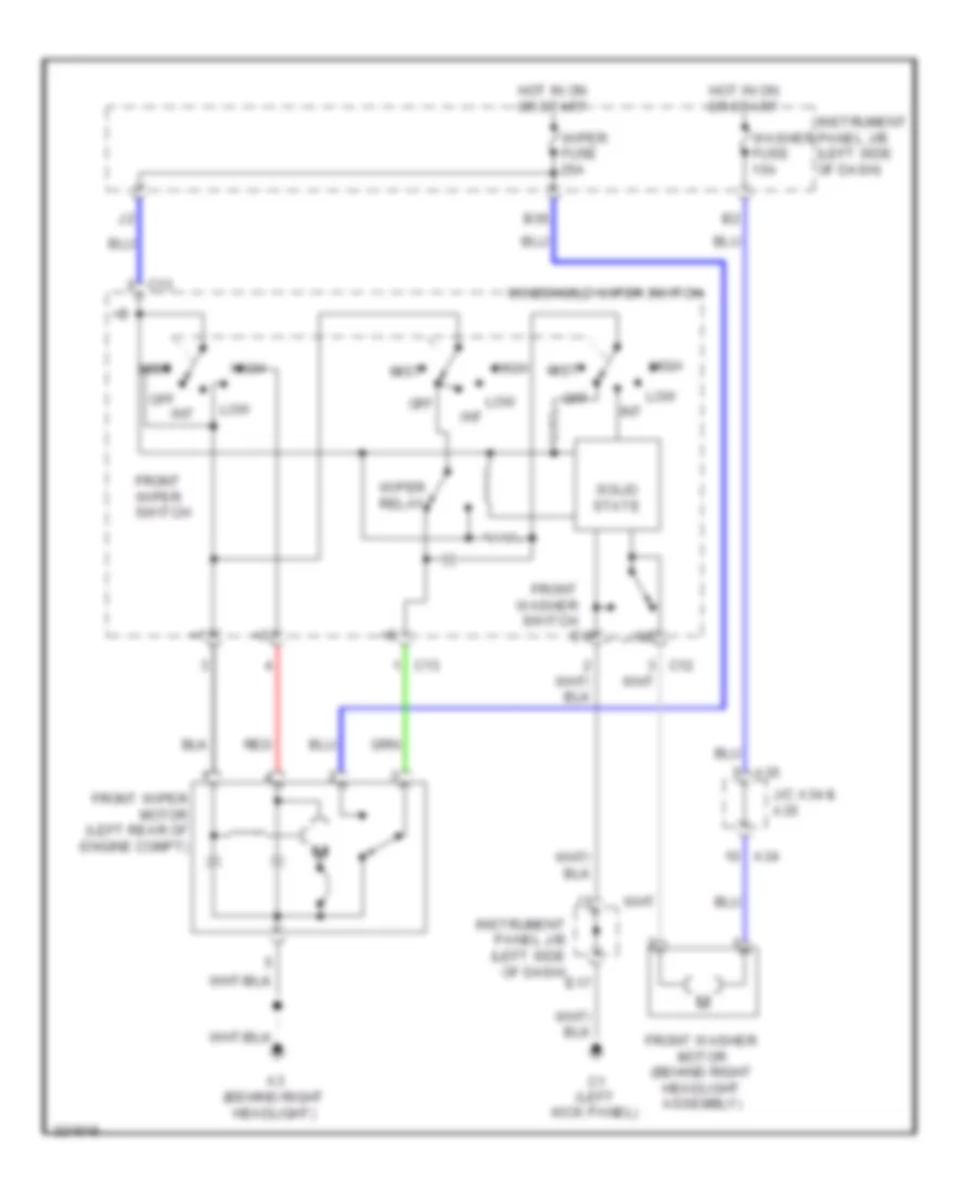 Front Wiper Washer Wiring Diagram for Scion xB 2010