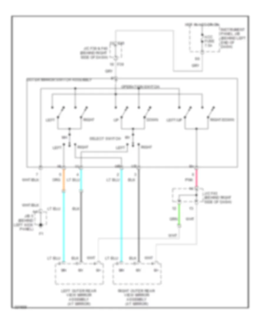 Power Mirrors Wiring Diagram for Scion xD 2010