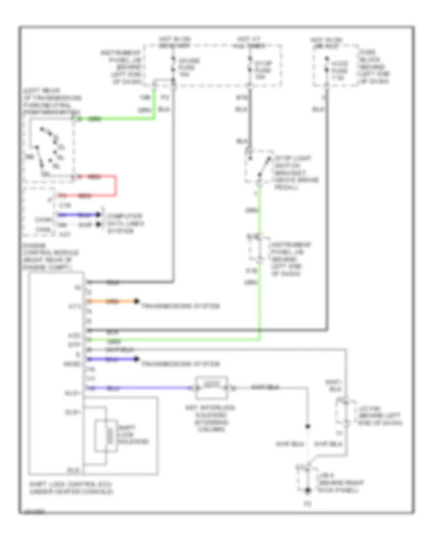 Shift Interlock Wiring Diagram for Scion xD 2010