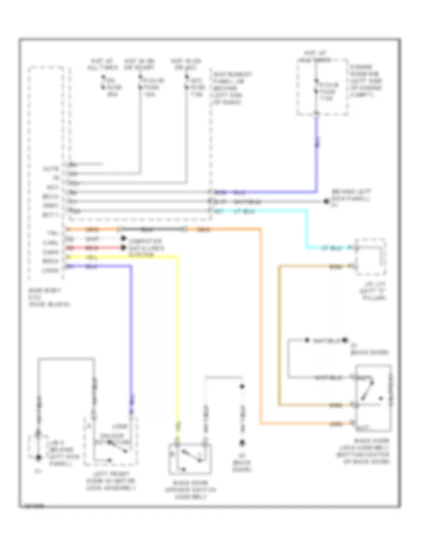 Back Door Opener Wiring Diagram for Scion xD 2010