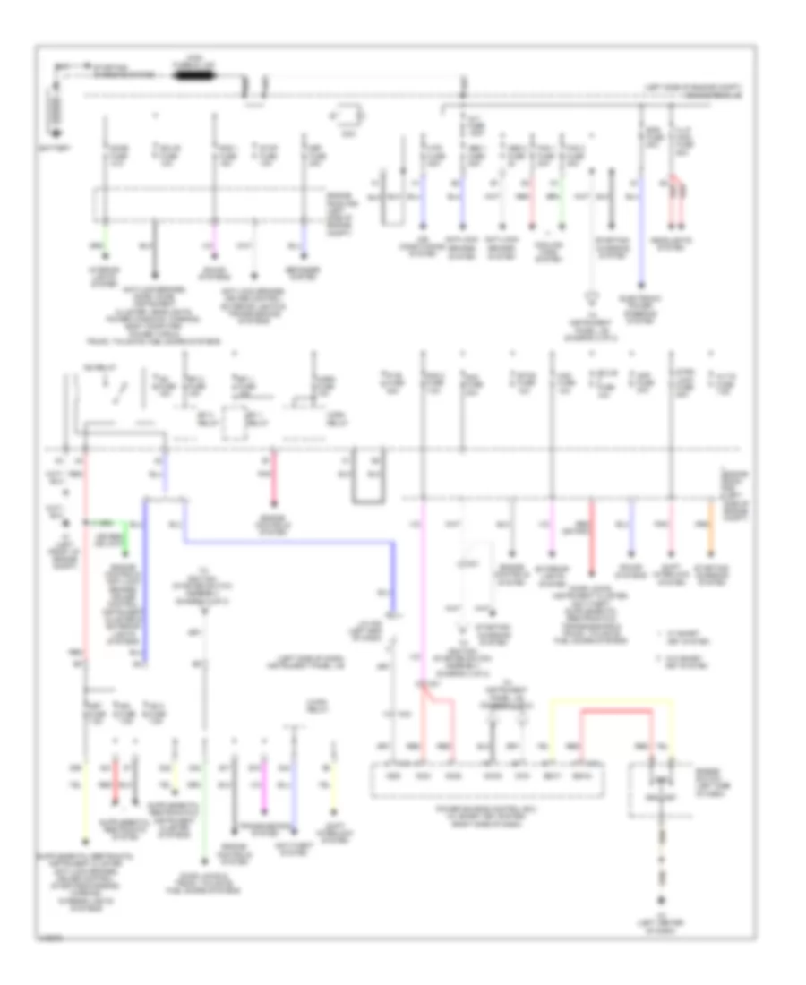 Power Distribution Wiring Diagram 1 of 2 for Scion tC 2011