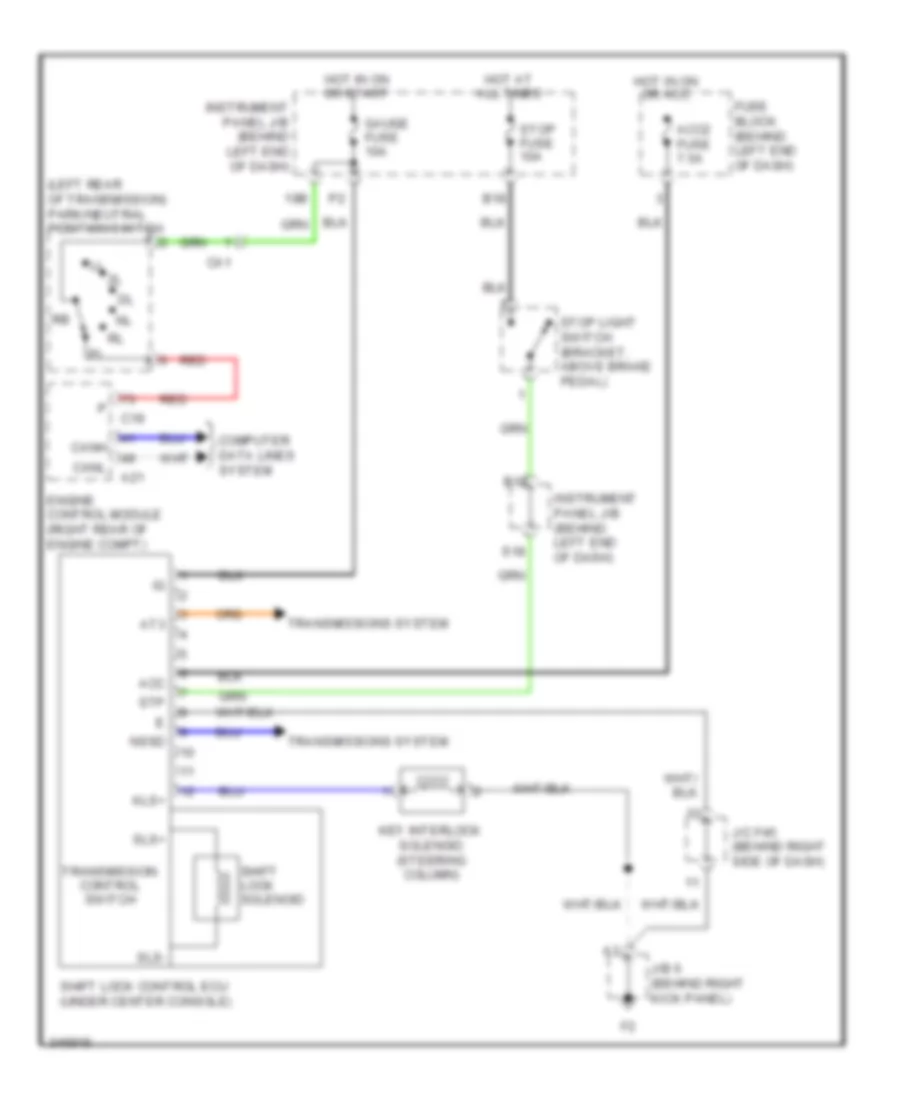 Shift Interlock Wiring Diagram for Scion xD 2011