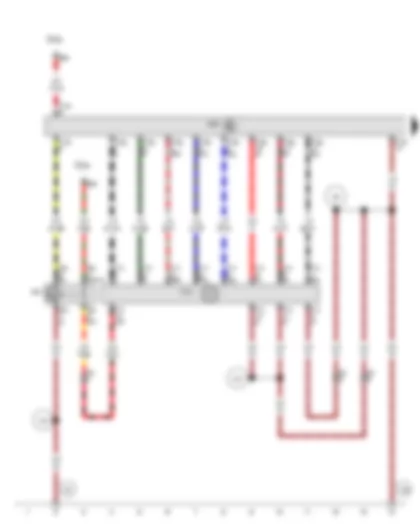 Wiring Diagram  SEAT ALHAMBRA 2011 - Trailer detector control unit - Trailer voltage supply relay - Trailer socket