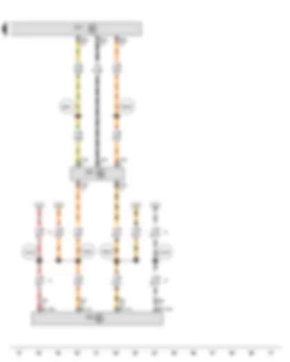 Электросхемa  SEAT ALHAMBRA 2016 - Блок управления бортовой сети - Блок управления рулевой колонки - Диагностический интерфейс шин данных