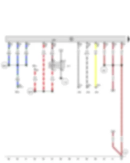 Wiring Diagram  SEAT ALHAMBRA 2012 - Terminal 30 voltage supply relay - Engine control unit