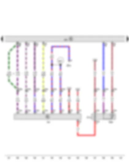 Wiring Diagram  SEAT ALHAMBRA 2013 - Temperature sender for reducing agent - Engine control unit - Control unit for reducing-agent heater