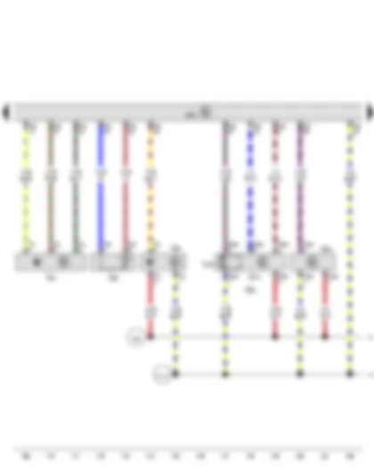 Wiring Diagram  SEAT ALHAMBRA 2012 - Exhaust gas recirculation valve 1 - Hall sender - Position sender for charge pressure positioner - Engine control unit