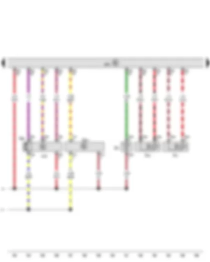 Wiring Diagram  SEAT ALHAMBRA 2013 - Fuel pressure sender - Engine control unit - Injector - cylinder 1
