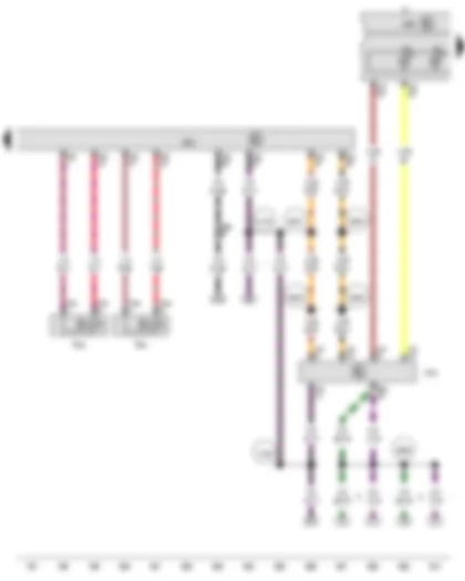 Wiring Diagram  SEAT ALHAMBRA 2013 - Control unit in dash panel insert - Data bus diagnostic interface - Engine control unit