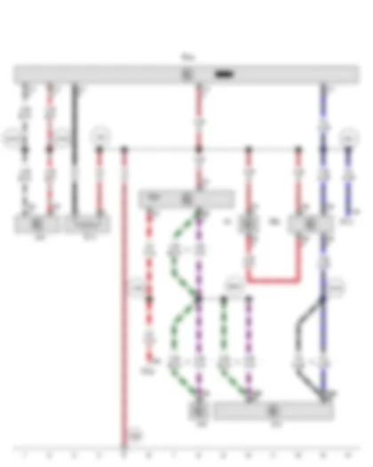 Wiring Diagram  SEAT ALHAMBRA 2012 - Front camera for driver assist systems - Windscreen heater for front sensors