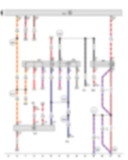 Wiring Diagram  SEAT ALHAMBRA 2012 - Onboard supply control unit - Voltage stabiliser - Starter relay 1 - Starter relay 2