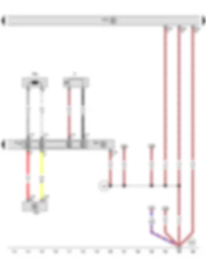 Wiring Diagram  SEAT ALHAMBRA 2012 - Horn plate - Onboard supply control unit - Steering column electronics control unit - Driver side airbag igniter