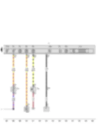Wiring Diagram  SEAT ALHAMBRA 2012 - Oil pressure switch - Brake fluid level warning contact - Ambient temperature sensor - Control unit for electromechanical parking brake - Dash panel insert