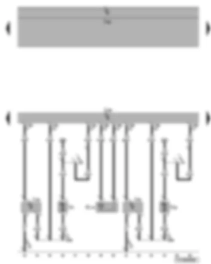 Wiring Diagram  SEAT ALHAMBRA 2004 - Climatronic control unit - front fresh air blower - rear fresh air blower - rear vent temperature sender