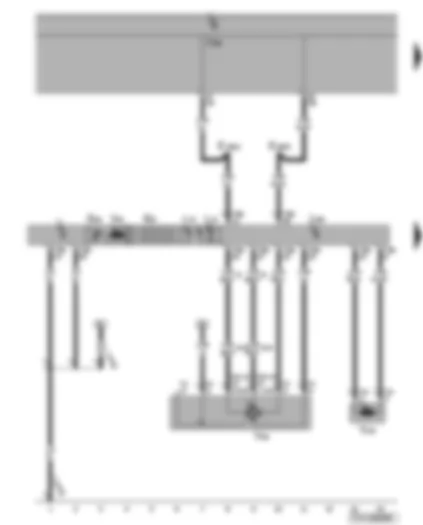 Wiring Diagram  SEAT ALHAMBRA 2005 - Dash panel temperature sensor - Climatronic control unit - temperature flap control motor - fresh air and air recirculation flap control motor