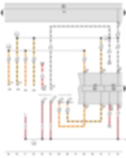 Wiring Diagram  SEAT ALHAMBRA 2004 - Control unit in dash panel insert - Data bus diagnostic interface - Diagnostic connection