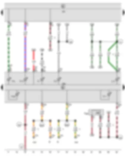 Wiring Diagram  SEAT ALHAMBRA 2003 - Bonnet contact switch - Control unit in dash panel insert