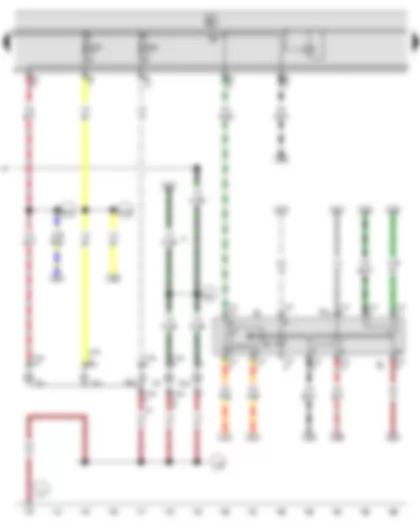 Wiring Diagram  SEAT ALHAMBRA 2003 - Turn signal switch - Headlight dipper and flasher switch - Parking light switch - Right side light bulb - Front right turn signal bulb - Right turn signal repeater bulb - Right headlight dipped beam bulb - Right headlight main beam bulb