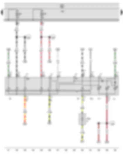 Wiring Diagram  SEAT ALHAMBRA 2004 - Light switch - Fog light switch - Rear fog light switch - Fog light warning lamp