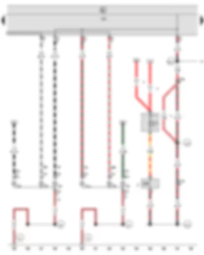 Wiring Diagram  SEAT ALHAMBRA 2004 - Brake light switch - Right tail light bulb - Left tail light bulb - Rear left turn signal bulb - Rear right turn signal bulb - Left brake light bulb - Right brake light bulb