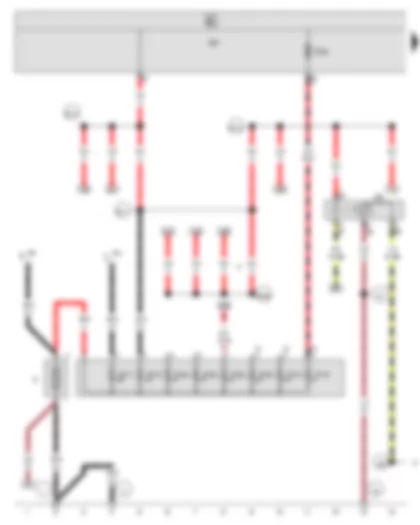 Wiring Diagram  SEAT ALHAMBRA 2011 - Battery - X-contact relief relay