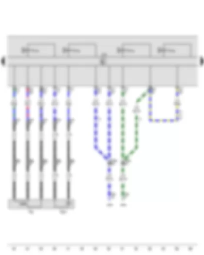 Wiring Diagram  SEAT ALHAMBRA 2003 - Brake pressure solenoid trip switch - ABS control unit - Brake pressure solenoid valve