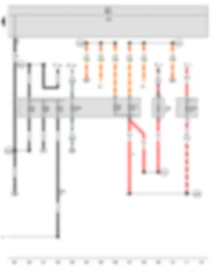 Wiring Diagram  SEAT ALHAMBRA 2003 - Fuse 1 in fuse holder - Fuse 3 in fuse holder - Fuse 6 in fuse holder - Fuse 8 in fuse holder - Fuse 10 in fuse holder - 2nd battery fuse - Fuse 1 (30) - in battery fuse holder - Fuse 28 in fuse holder