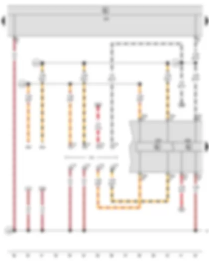Wiring Diagram  SEAT ALHAMBRA 2002 - Control unit in dash panel insert - Data bus diagnostic interface - Diagnostic connection