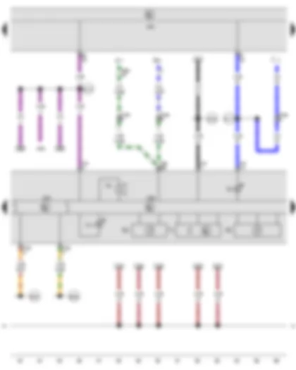 Wiring Diagram  SEAT ALHAMBRA 2002 - Control unit in dash panel insert - Data bus diagnostic interface