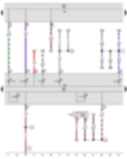 Wiring Diagram  SEAT ALHAMBRA 2002 - Bonnet contact switch - Control unit in dash panel insert
