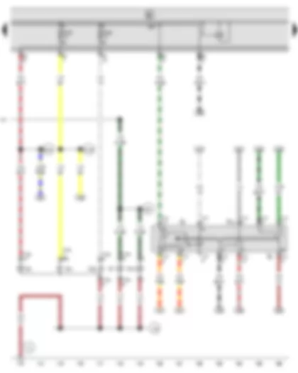 Wiring Diagram  SEAT ALHAMBRA 2002 - Turn signal switch - Headlight dipper and flasher switch - Parking light switch - Right side light bulb - Front right turn signal bulb - Right turn signal repeater bulb - Right headlight dipped beam bulb - Right headlight main beam bulb