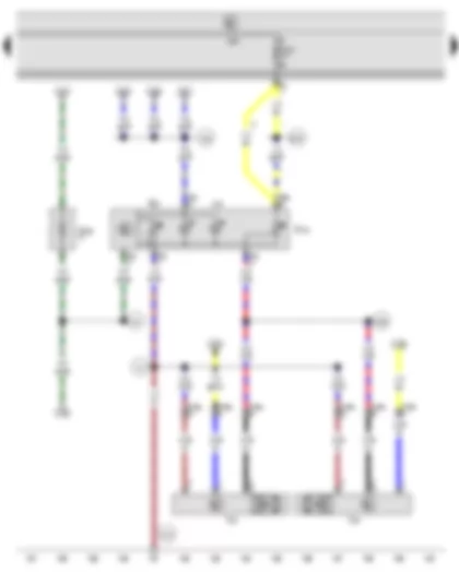 Wiring Diagram  SEAT ALHAMBRA 2002 - Switch and instrument illumination regulator - Headlight range control regulator - Left headlight range control motor - Right headlight range control motor