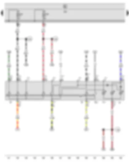 Wiring Diagram  SEAT ALHAMBRA 2002 - Light switch - Fog light switch - Rear fog light switch - Fog light warning lamp
