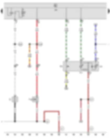 Wiring Diagram  SEAT ALHAMBRA 2002 - Door contact switch rear (rear lid) - Heated rear window warning lamp - Heated rear window